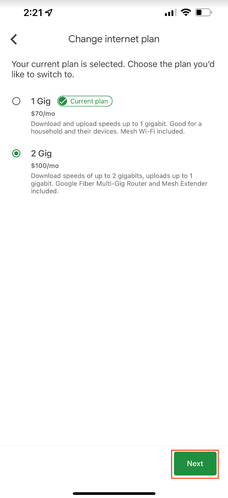 Change your service plan - Google Fiber Help