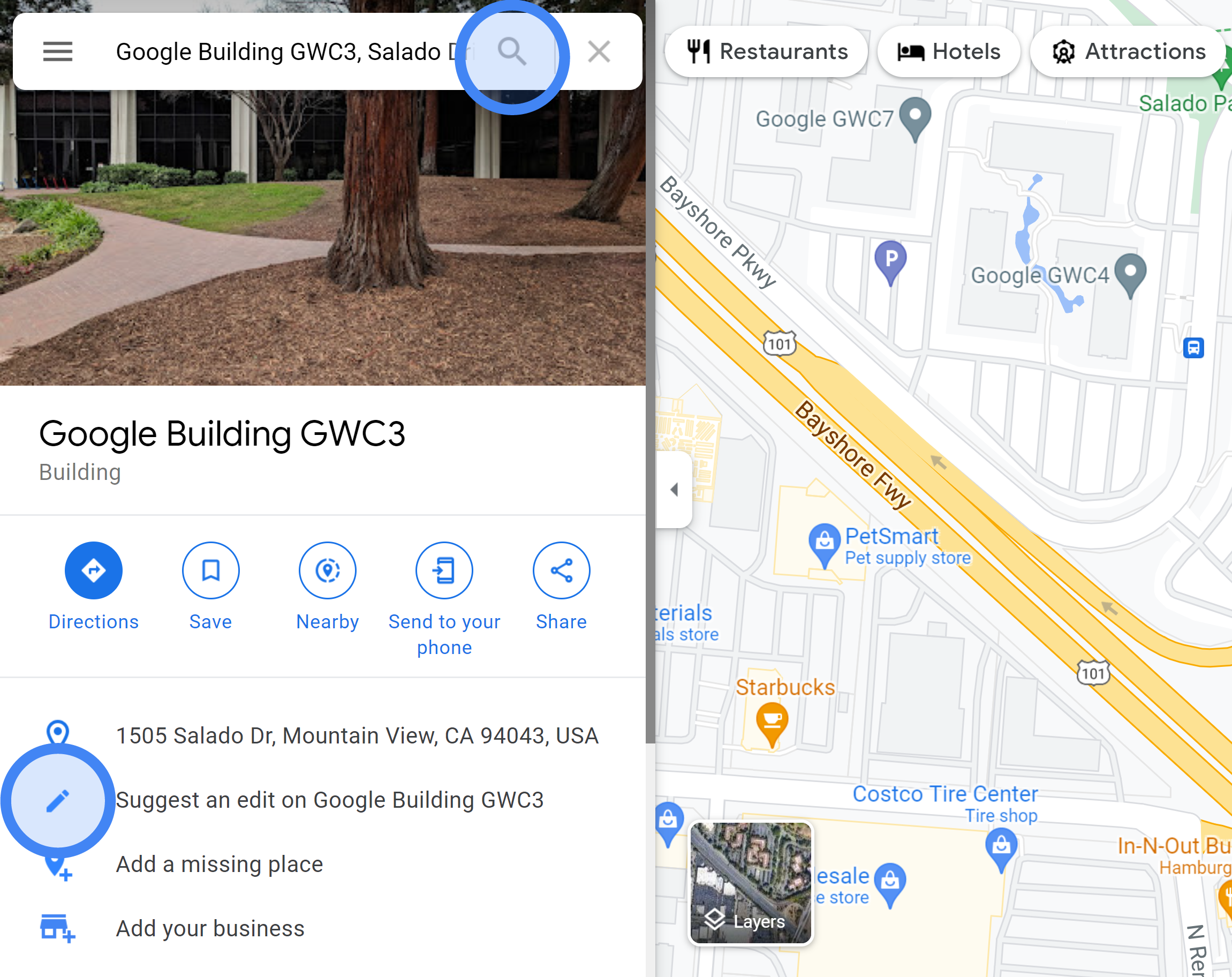 Fix a missing address or wrong pin location - Computer - Google