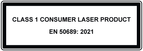 Produto a laser para consumidores Classe 1