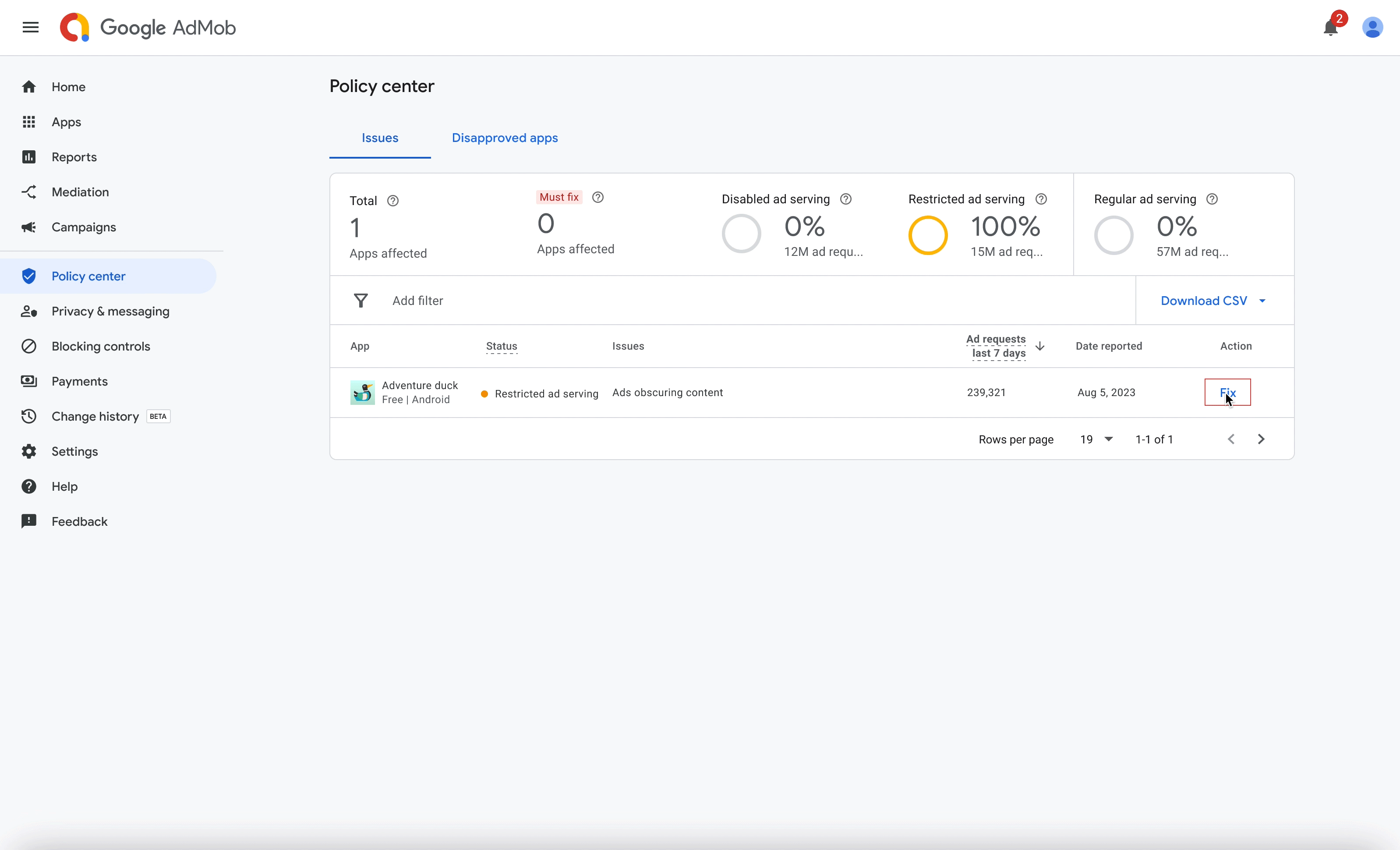 View Screenshots Of Your Policy Issues Google AdMob Help