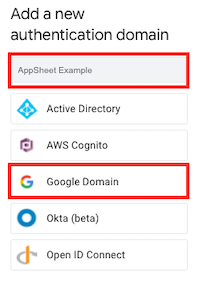 Connect AppSheet to a domain group