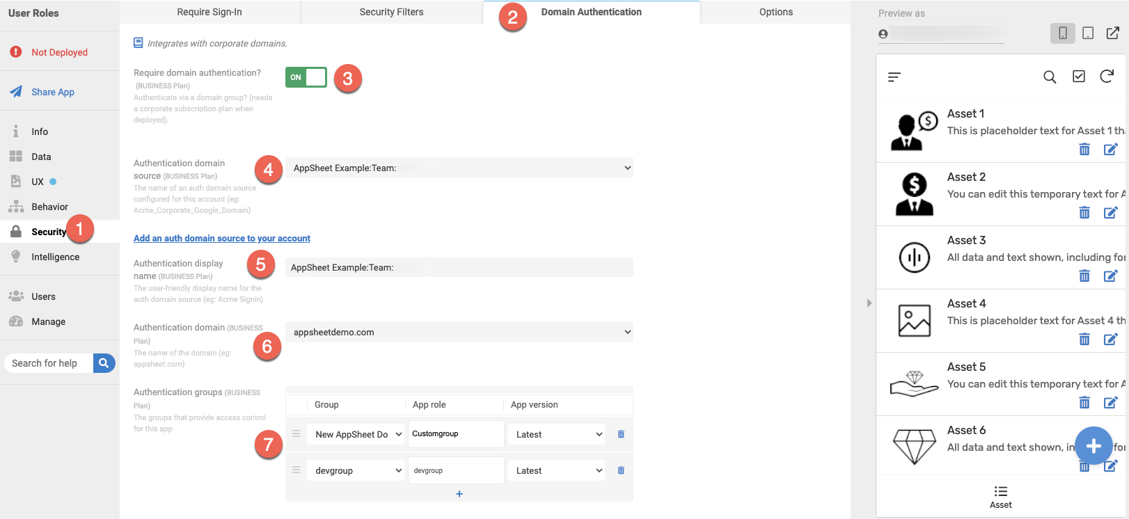 Configure domain authentication