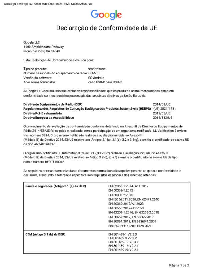 EU DoC Pixel 9 GUR25 p1