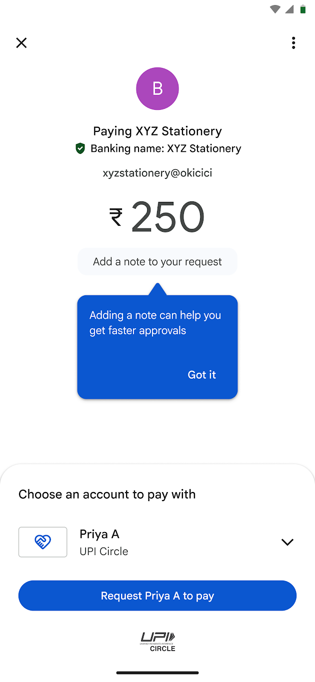 Add Notes to your request