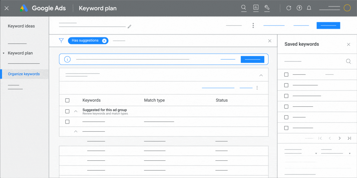 Google's keyword planner