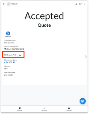 Quick edit column in detail view in app