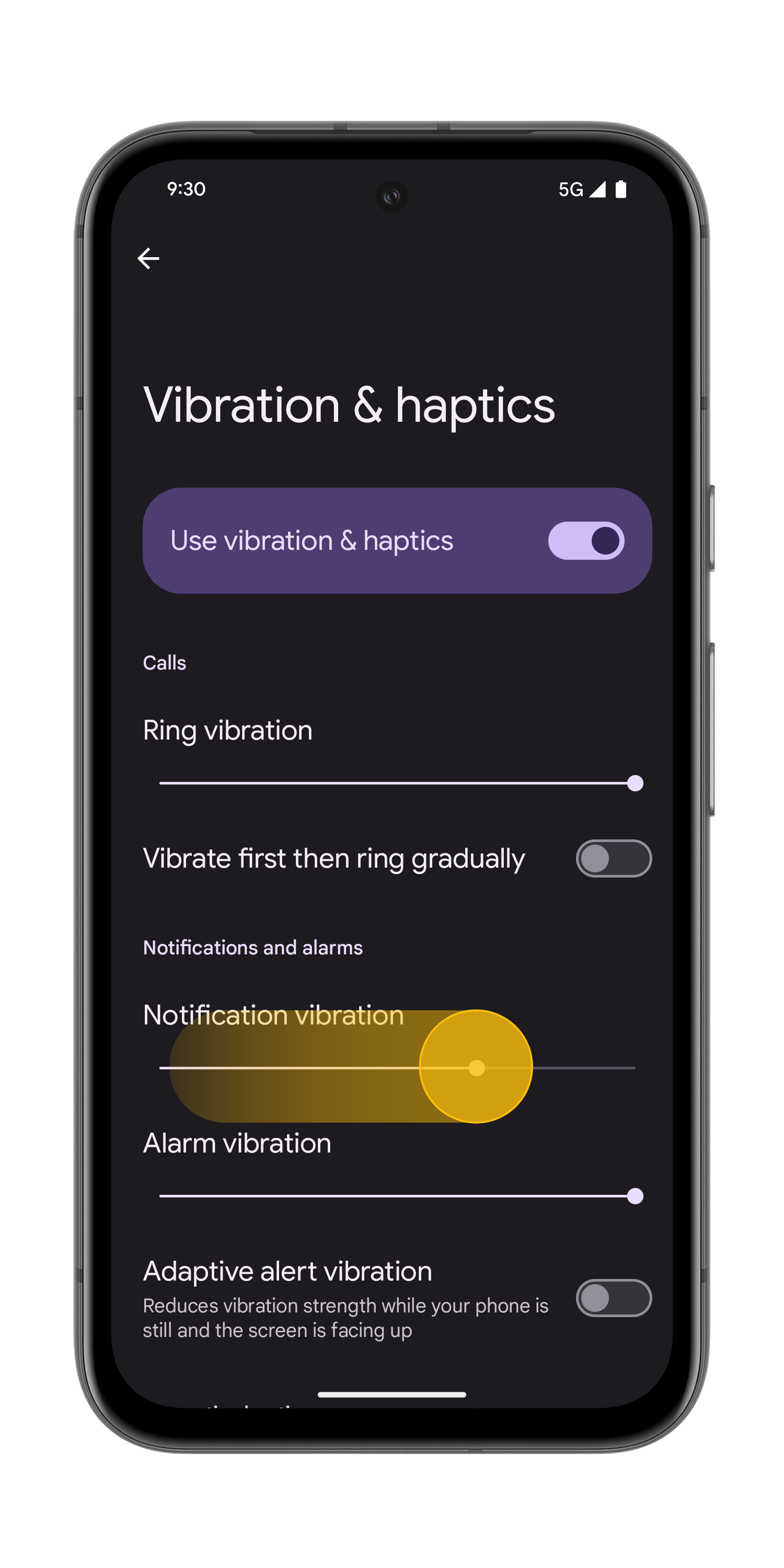 Change your vibrate settings Step 5