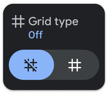 Camera Go settings: Grid type