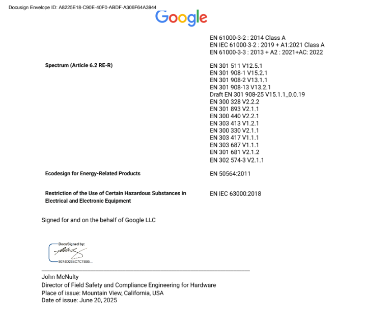 UK Declaration of Conformity page 2