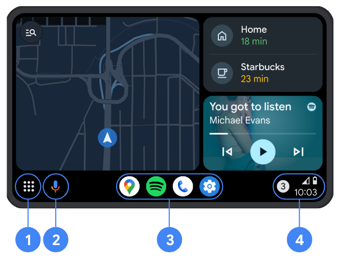 Screens and apps on Android Auto - Android Auto Help