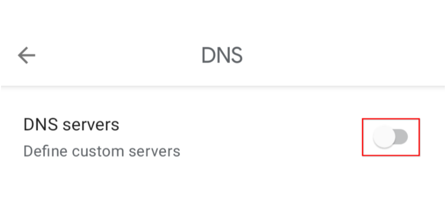 DNS-Server ein- oder ausschalten