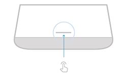 tryck på den vertikala linjen