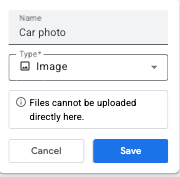 Add Image column named Car photo