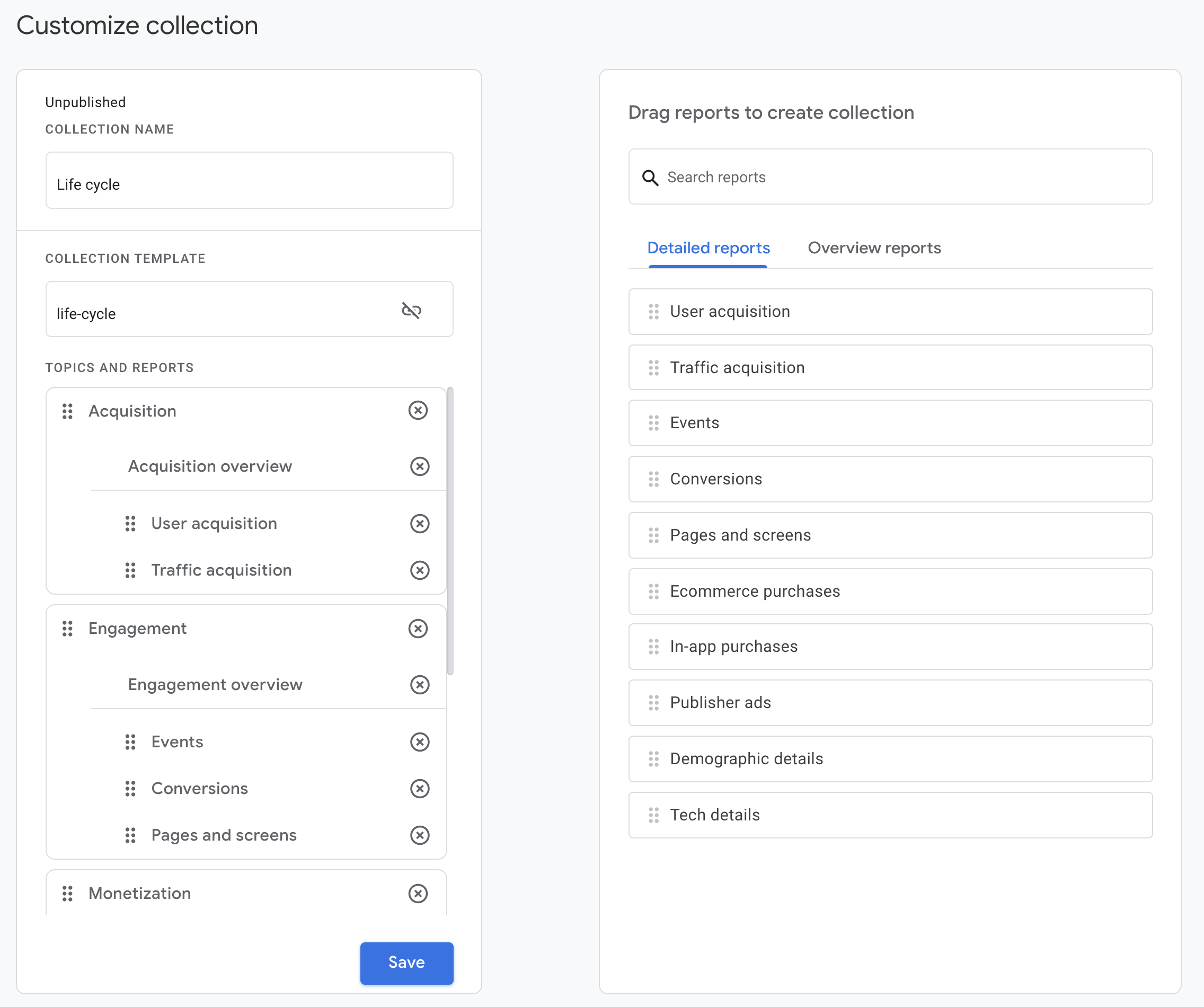 [GA4] Customize report navigation Analytics Help