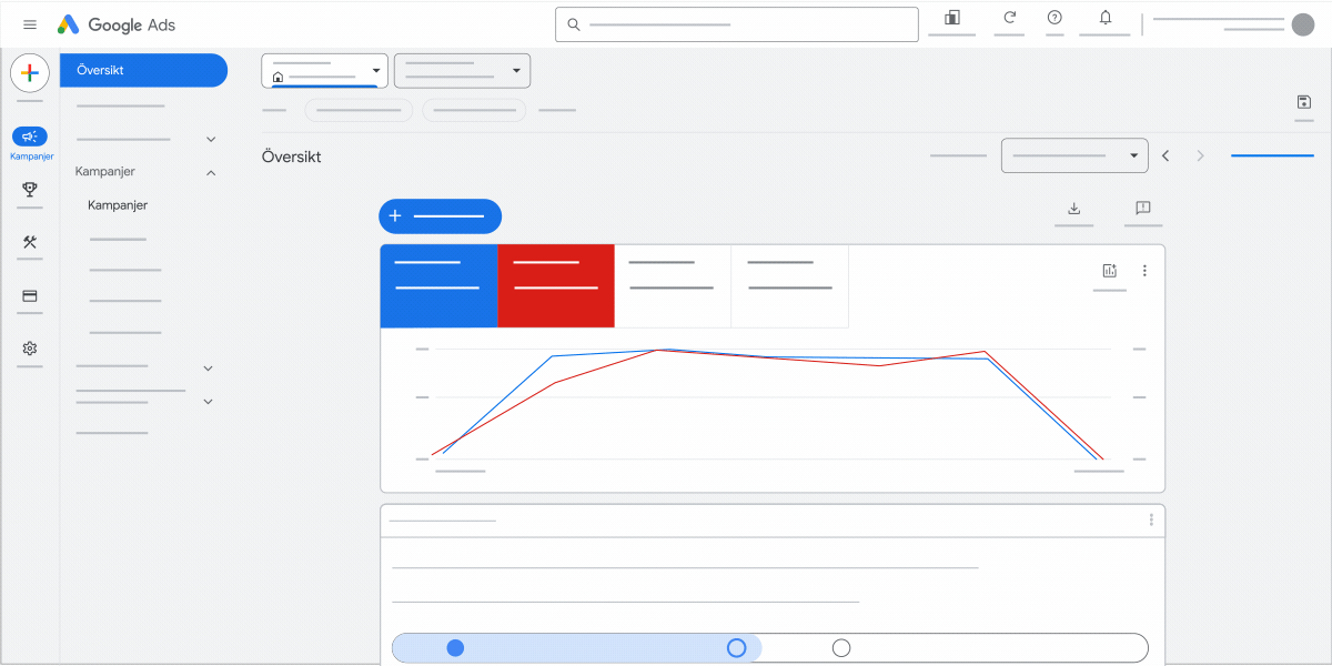 Animation som visar hur du migrerar mål i Google Ads.