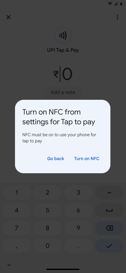 Turn on NFC