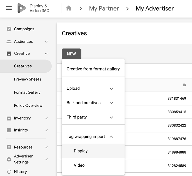 ad and ad group status - Display & Video 360 Help