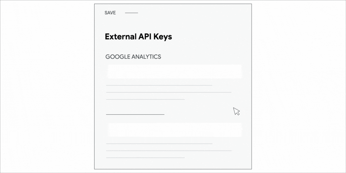 An animated GIF demonstrating how to add your Google Analytics code to Squarespace.