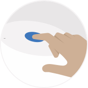 åtkomst till start vid tryck