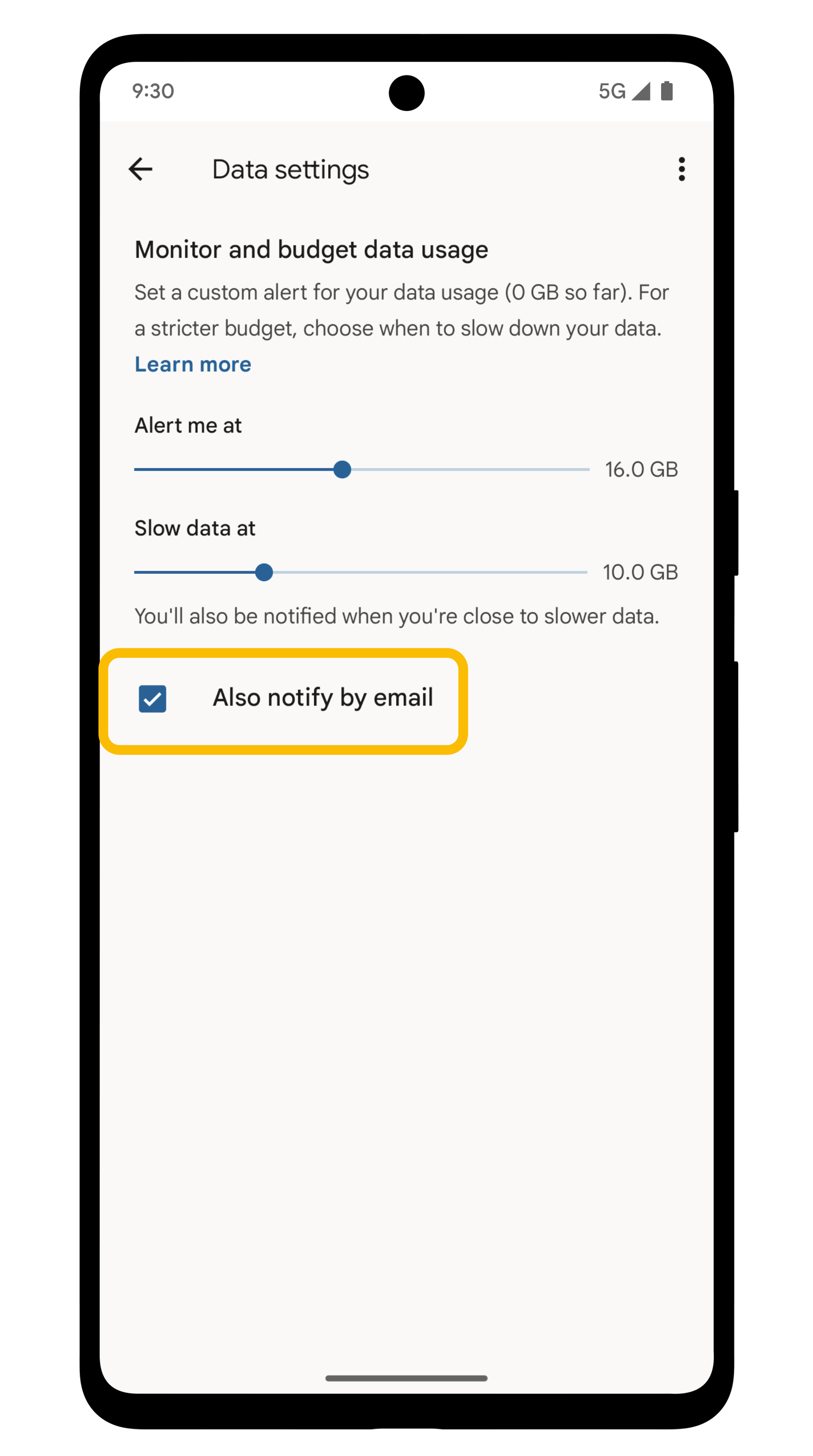 Also notify by email