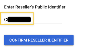系統顯示「輸入經銷商的公開 ID」對話方塊