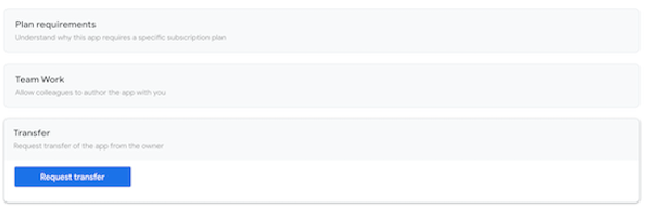 Transfer an app between user accounts - AppSheet Help