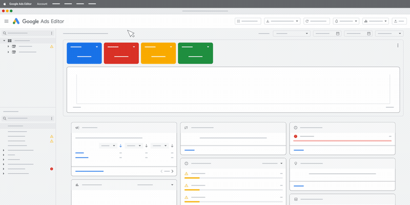 An animation showing how to export image assets to files in Google Ads.