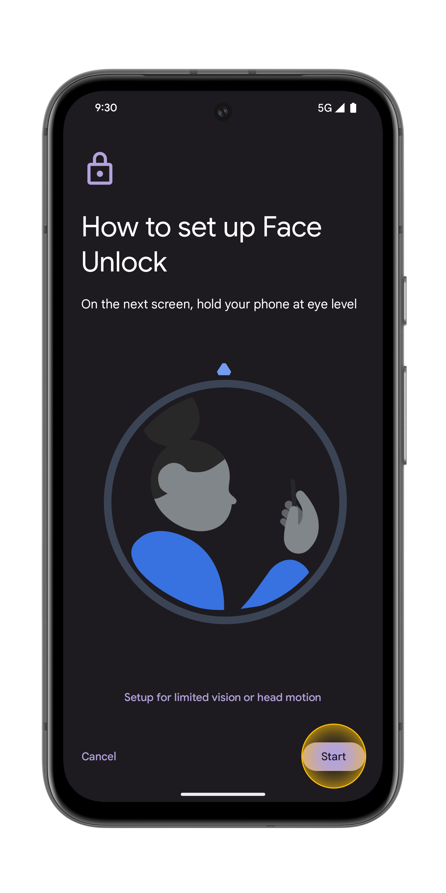 Set up Face Unlock Step 6