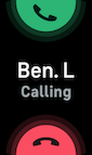 Incoming call screen