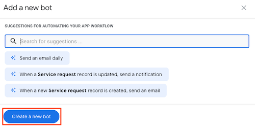 Click Create a new bot