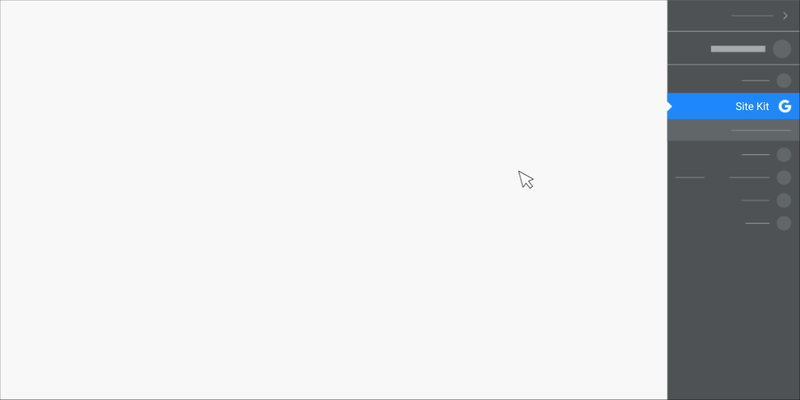 صورة GIF متحركة توضح كيفية تسجيل الدخول باستخدام "حساب Google" عند إعداد Site Kit في WordPress.