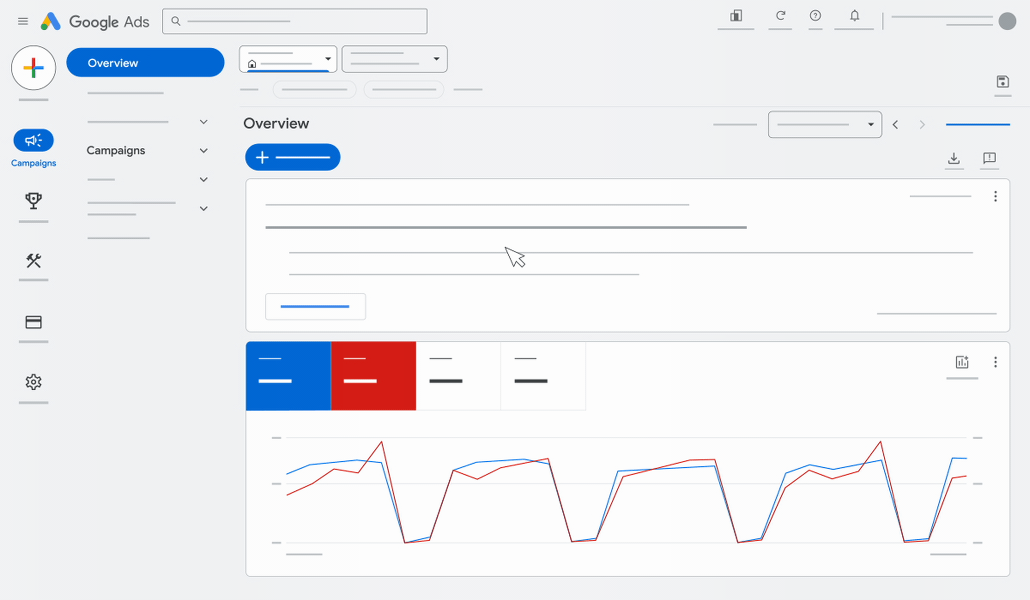 An animation showing how to check the review status of ads in Google Ads.