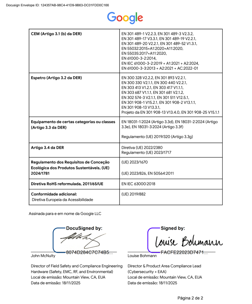EU Declaration of Conformity page 2