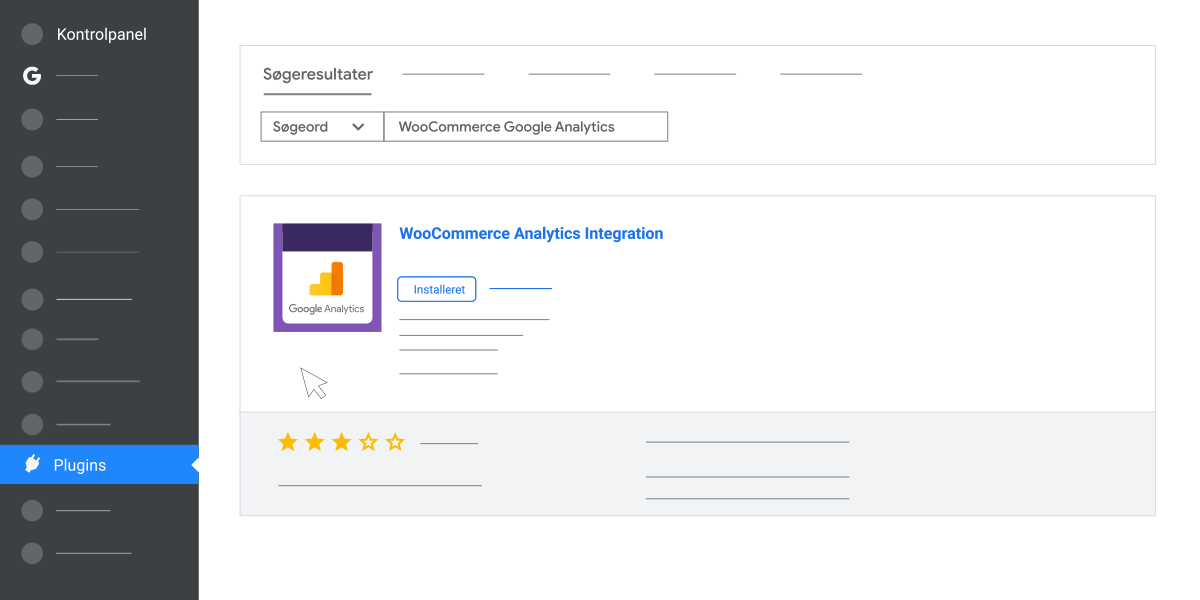 En animation, der viser, hvordan du konfigurerer et Google-tag i WooCommerce – del 2.