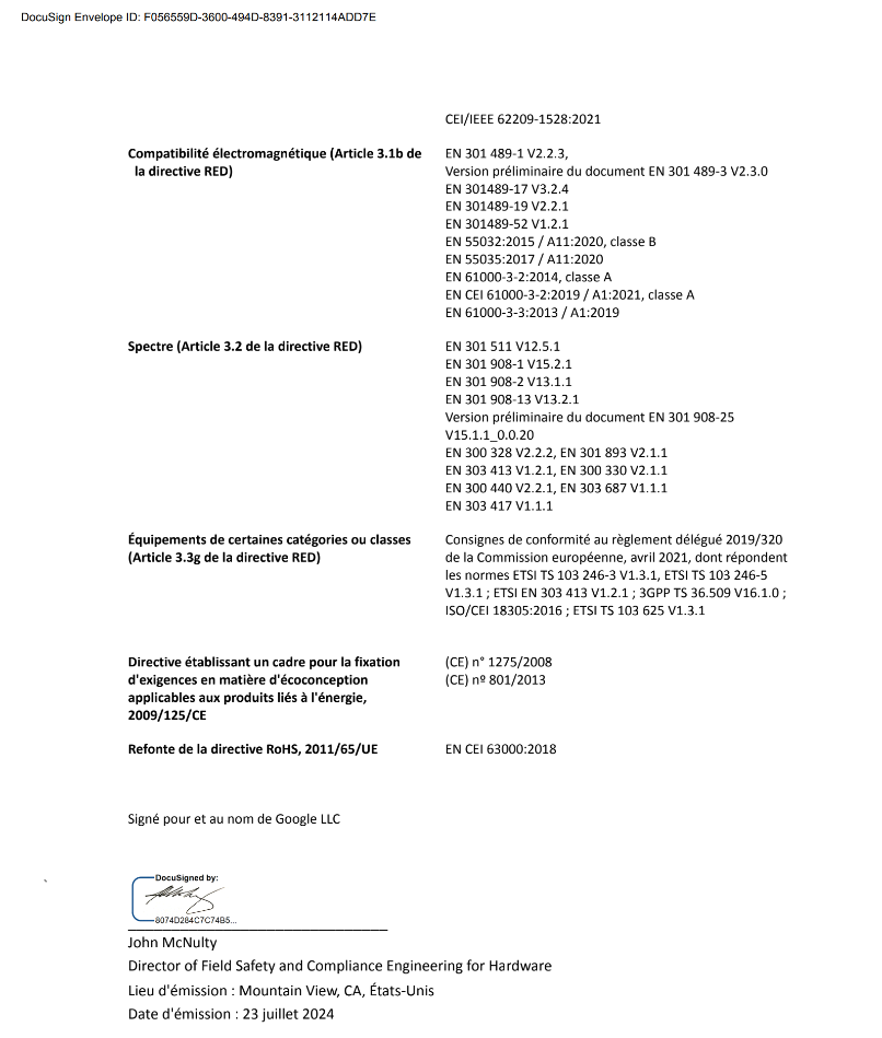 EU Declaration of Conformity page 2