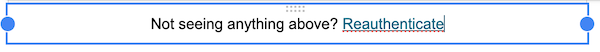Reauthenticate block in sites