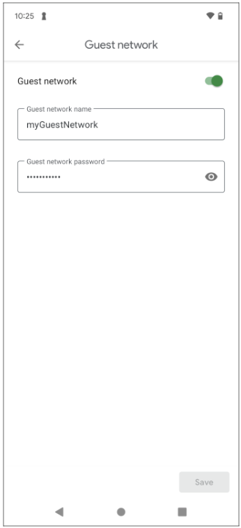 configure guest network screen