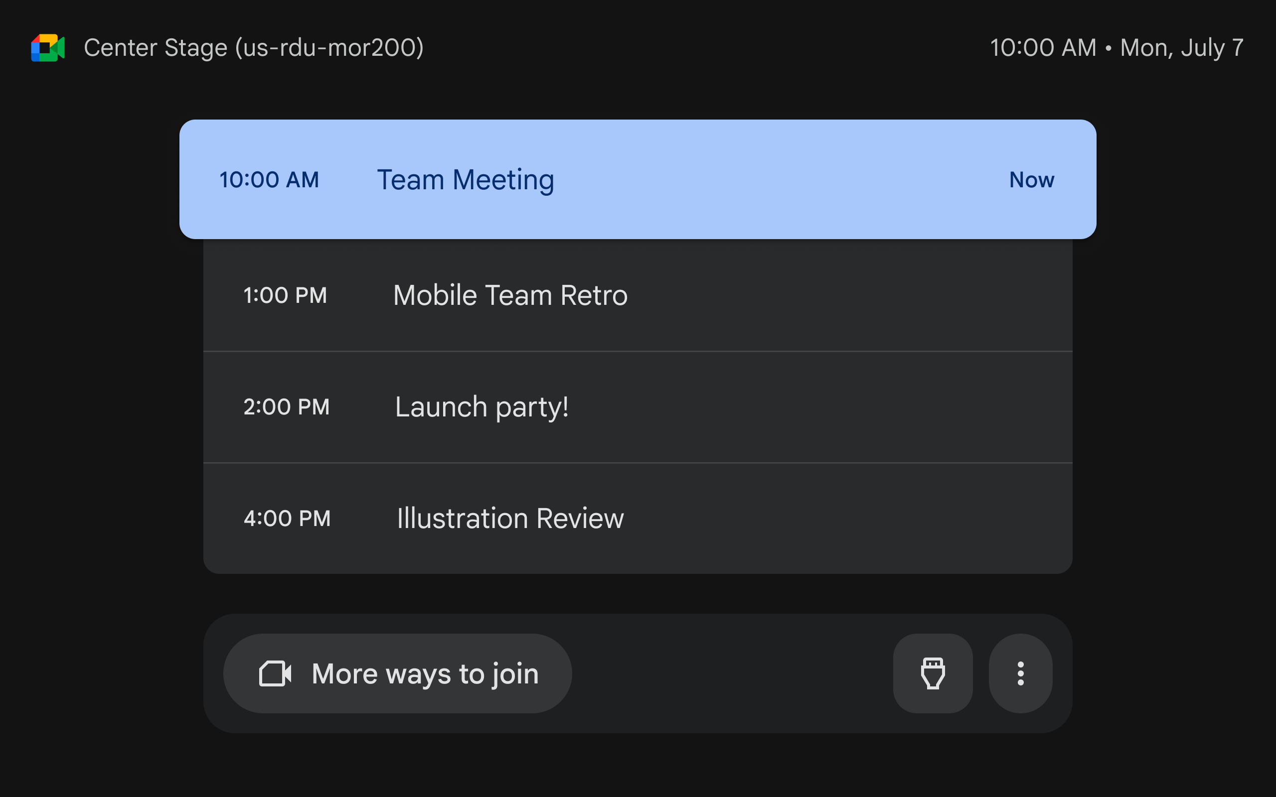 Pre-meeting UI for multiple meetings