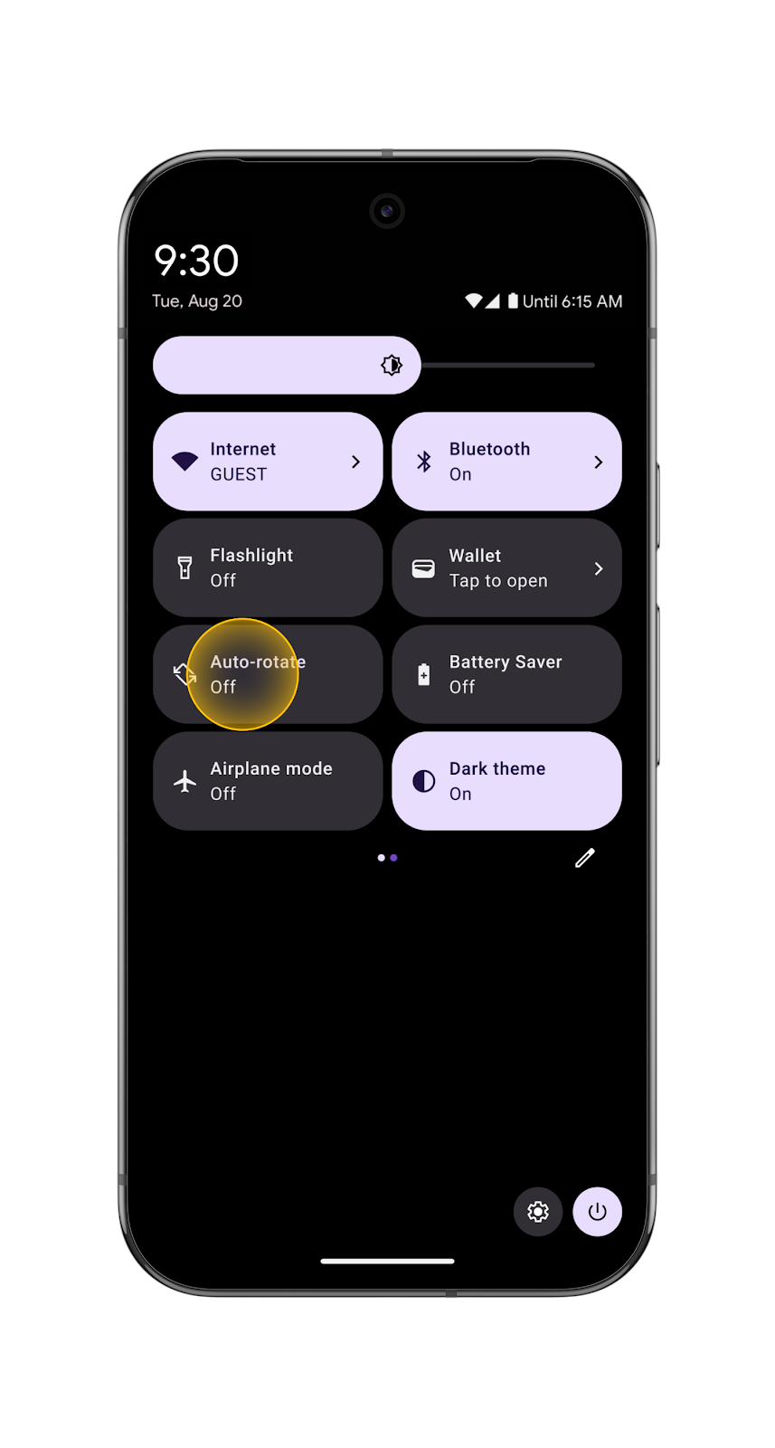 Change settings quickly Step 4