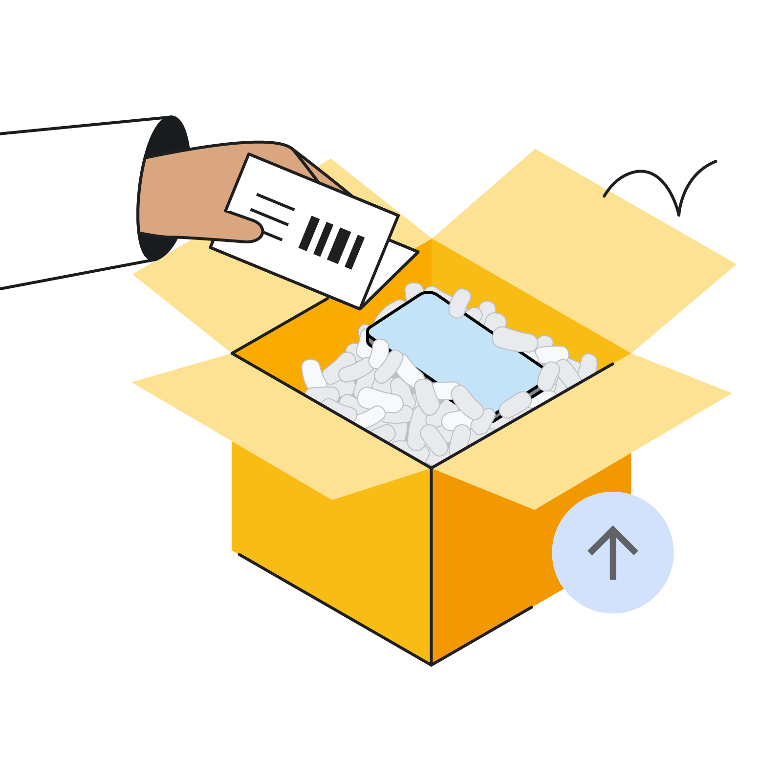 Put the packing slip in the box