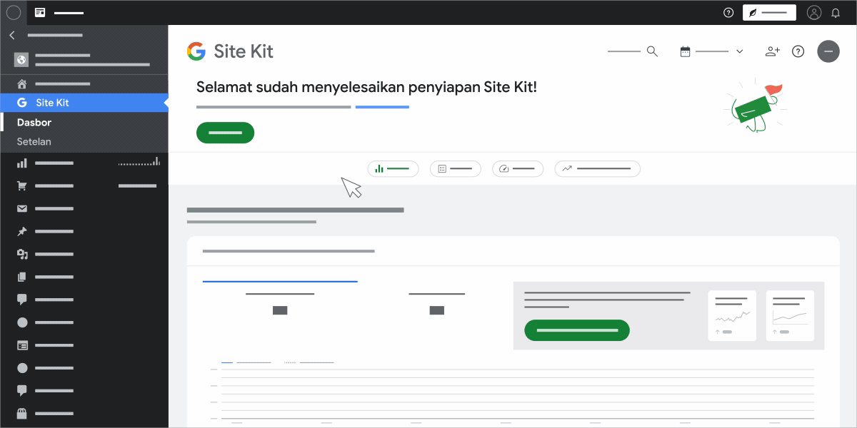 Animasi yang menunjukkan cara menghubungkan Google Ads dengan WordPress.