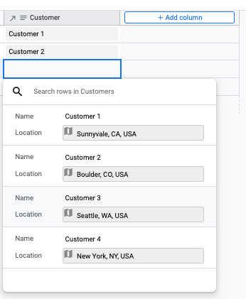 Populate rows from referenced table