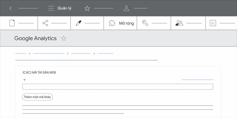 Ảnh động này minh họa bước 5 trong quá trình thiết lập Google Analytics bằng Acquia.