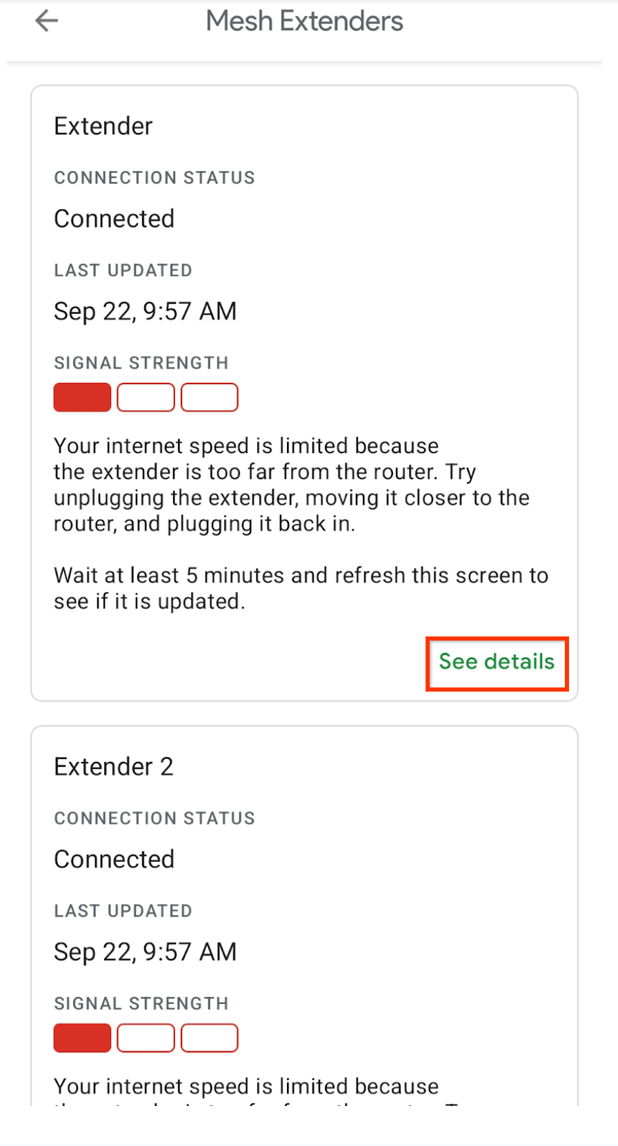 Restart your mesh extender with the google fiber app google fiber help