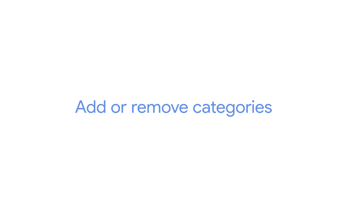 An animation showing how to add inbox categories for Gmail on desktop