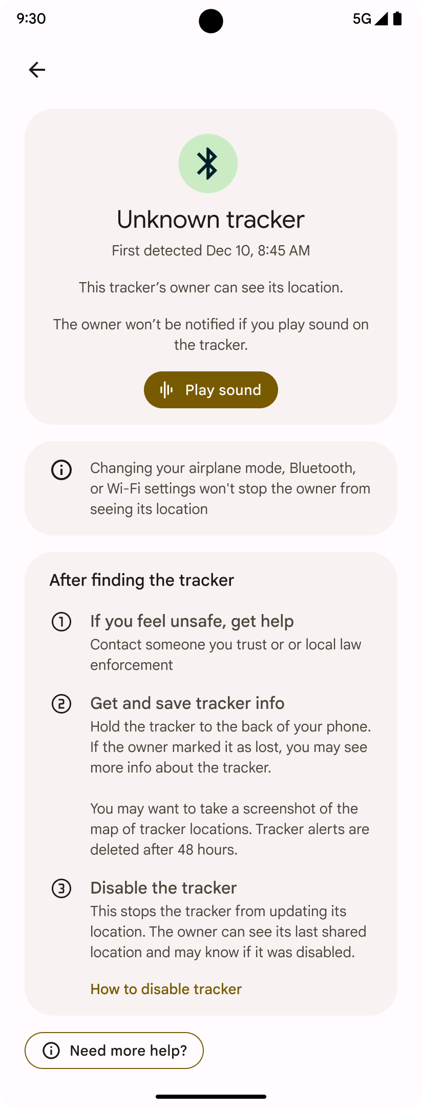 Find unknown trackers - Android Help