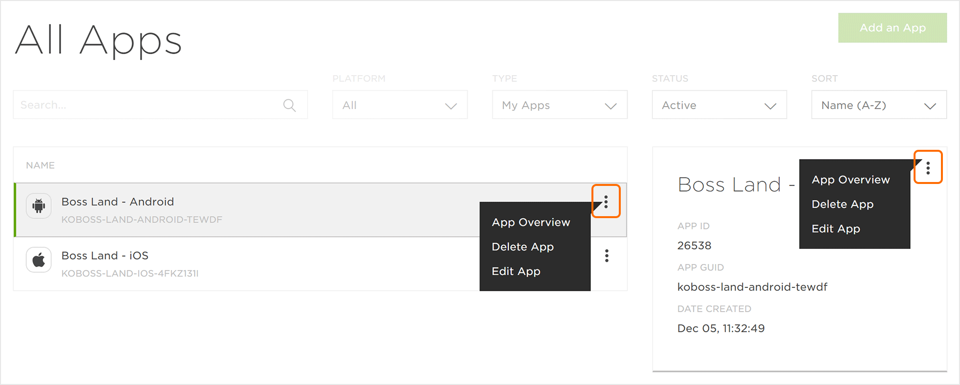 Locating an App GUID - Kochava Support