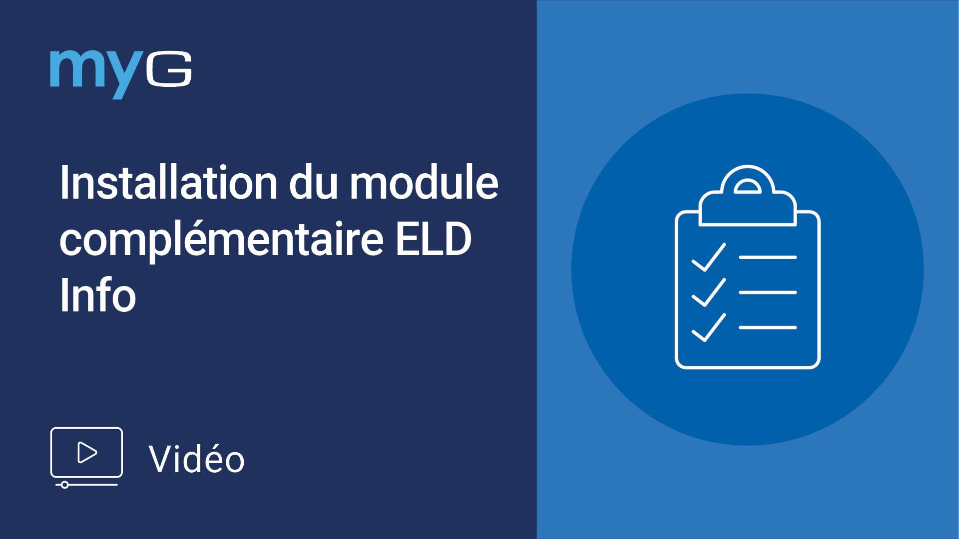 Thumbnail for Installation du module complémentaire ELD Info