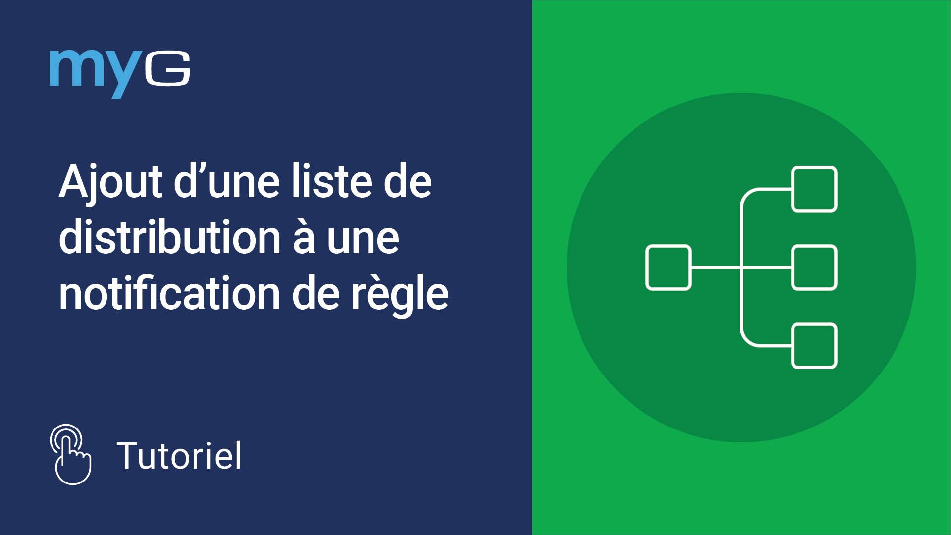 Thumbnail for Ajout d'une liste de distribution à une notification de règle