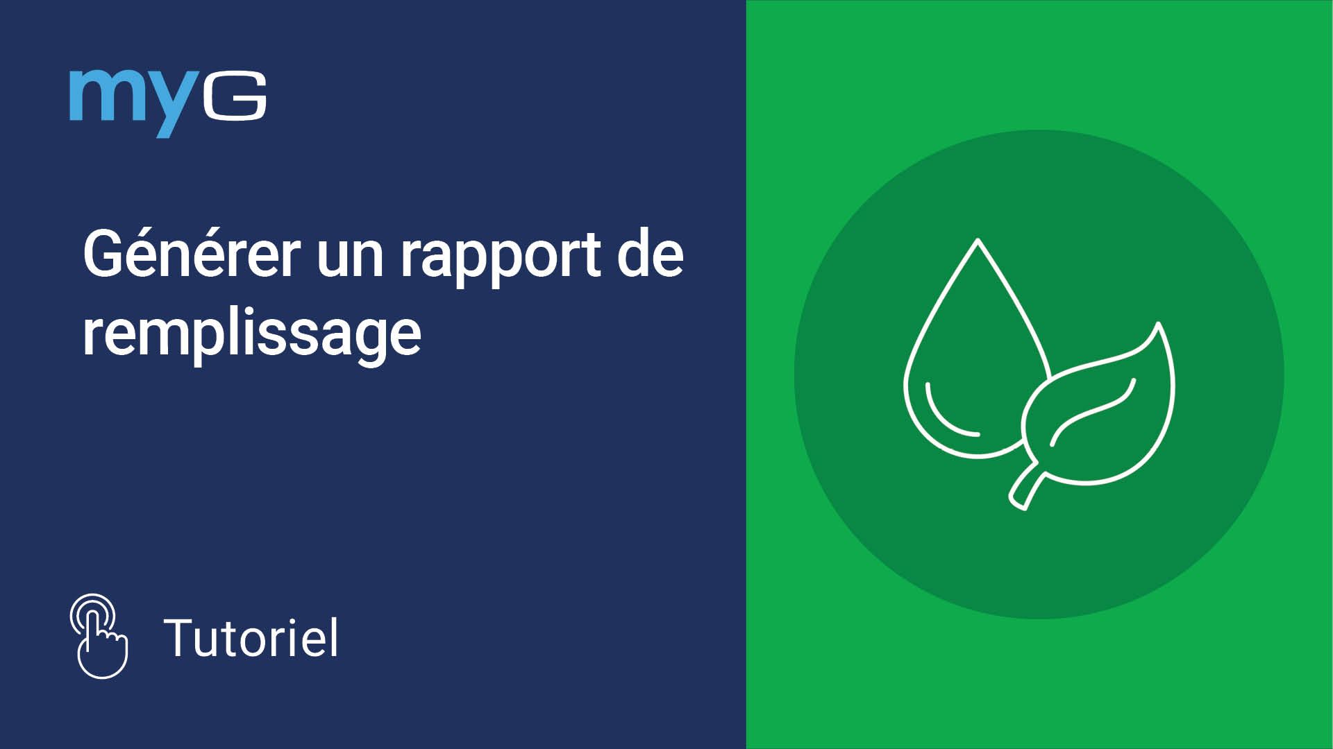 Thumbnail for Générer un rapport de remplissage